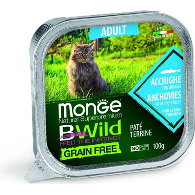 Monge BWild Grain Free ADULT Ančovičky 100 g