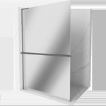 Mexen Kioto+ L Душ-преграда с рафт Walk-in 110 x 200 см, огледало, gun metal - 800-110-123-95-50 (800-110-123-95-50)