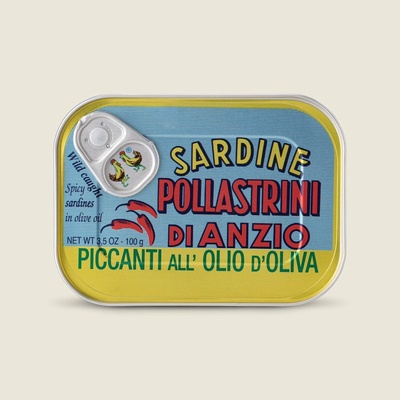 S.A.P.A. Pollastrini Sardinky v olivovém oleji pikantní 100 g