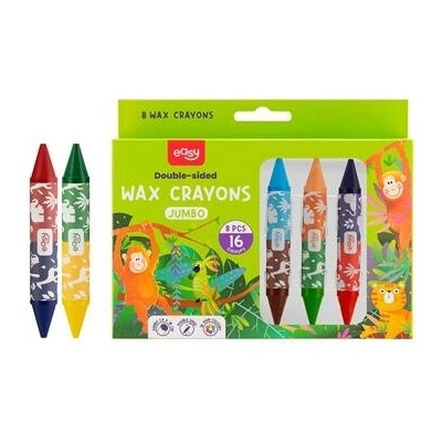 Easy Kids Jumbo obojstranné voskovky 8 ks 16 farieb