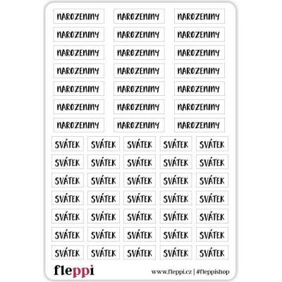 Fleppi Samolepky - narozeniny a svátky 101