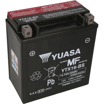 YUASA AGM 12V 14Ah left+ YTX16-BS