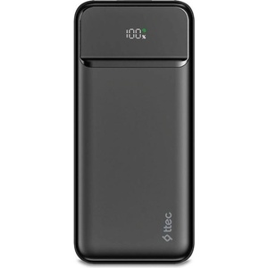 Ttec Портативна батерия ttec - ReCharger LCD, 10000 mAh, черна (8694470004655)