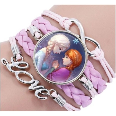 Prosperk náramek růžový Ledové království Elsa a Anna S2750