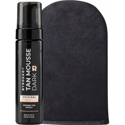 ByRokko Tan Mousse Dark 200 ml samoopalovací pěna s rukavicí
