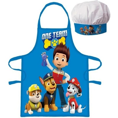 Brandmac Dětská zástěra s čepicí Paw Patrol 5X50 CM 2X33CM vzorovaná