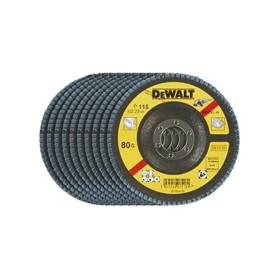 DeWALT DT3257 Brusný lamelový kotouč vypouklý šikmý 80 G na kov, 115 mm