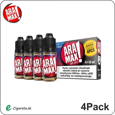 Aramax Max 4Pack USA Tobacco 4 x 10 ml 6 mg