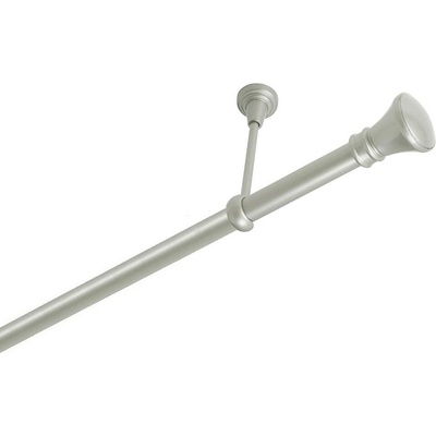 OK-GarnýžeCZ Garnýž kovová jednořadá 25mm Koloseo stříbrná mat 320 cm do stropu / na tunýlek - bez kroužků