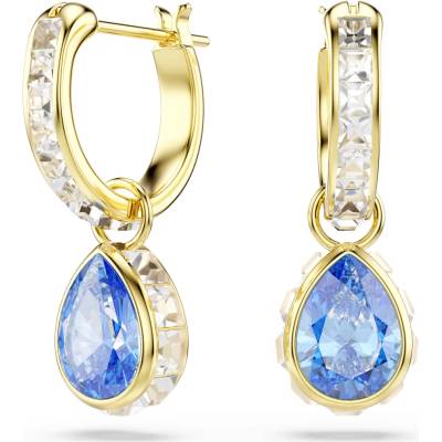 Swarovski Blyštivé pozlátené náušnice 2v1 Chroma 5757815