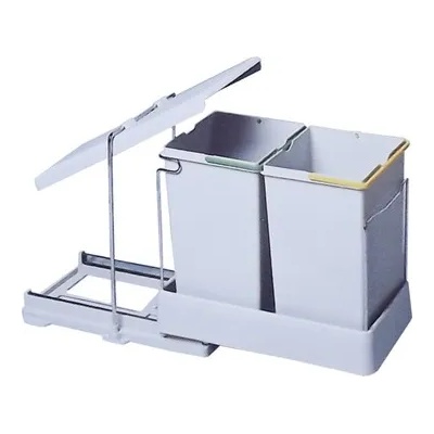 Pelikan Кош за боклук за вграждане Грийн за врата 35 см, селективно събиране 2 х 14 л