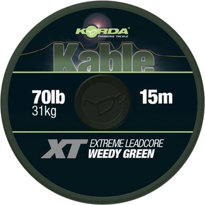 Korda Olověnka Kable XT Extreme Leadcore weedy green 15m 31kg