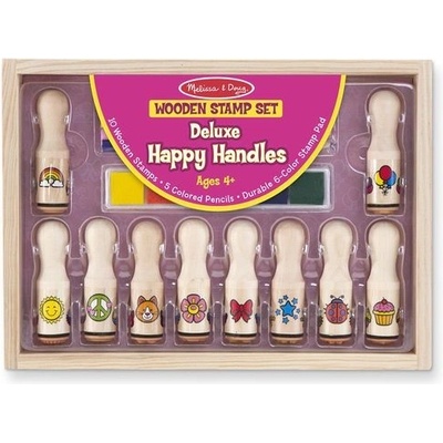 Melissa & Doug - Tворчески комплект дървени печати и моливи