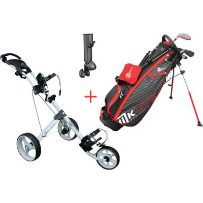 MKids Golf Lite dětský set 53" - 135 cm + vozík + držák deštníku