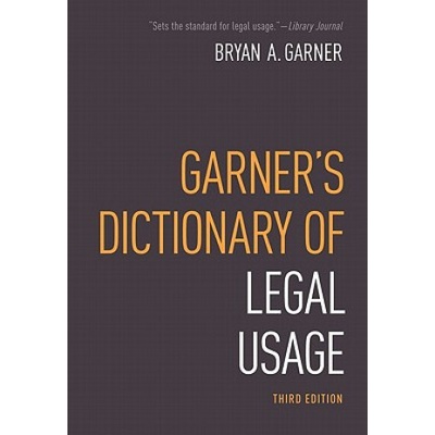 Garner's Dictionary of Legal Usage Garner Bryan A. Pevná vazba