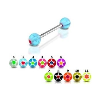 Šperky4U piercing do jazyka akrylát PJ01101-Y