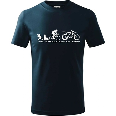 Evolution of man Enduro tričko detské tmavomodrá
