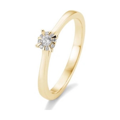 Sofia Diamonds prsteň zo žltého zlata s diamantom BE41 05763 Y