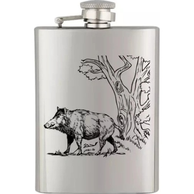 Ploskačka Albainox Barbaric 8 Oz. s motívom diviaka