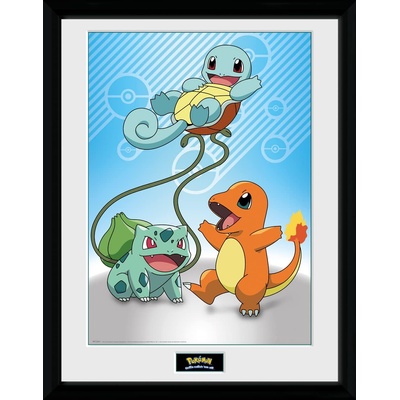 GB eye Плакат с рамка GB eye Games: Pokemon - Kanto Starters (PFC2262)