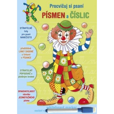 Precvičuj si písanie písmen a číslic - Klaun