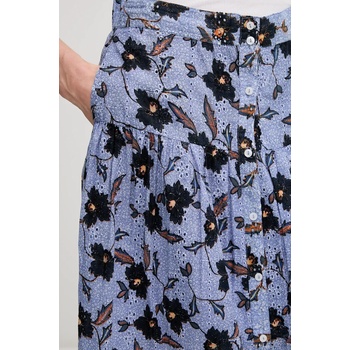 Pepe Jeans Памучна пола Pepe Jeans ENODIA в синьо среднодълга разкроена PL901193 (PL901193)