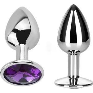 LATETOBED Анално бижу с лилав кристал Purple Amethyst размер М