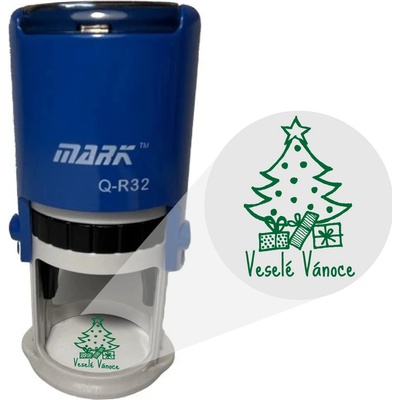 Mark Samonamáčecí razítko Veselé Vánoce 021 mentolová 45mm