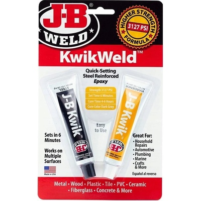 J-B WELD 8276 KwikWeld rýchlo tuhnúce dvojzložkové epoxidové lepidlo 2 x 28,4 g