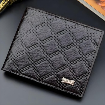 HARAHU Мъжко портмоне Manyidi LU-35504 - Тъмно кафяво KP35504 (LU-35504)