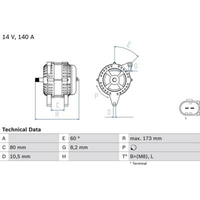Generátor BOSCH 0 986 049 950