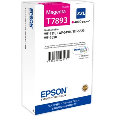 Epson Мастилена касета, epson, 100 мл, Магента (c13t789340)