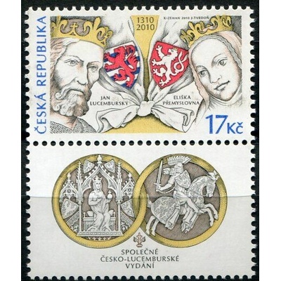 Česká pošta (2010) č. 636 ** K (8) - Česká republika - Lucemburkové