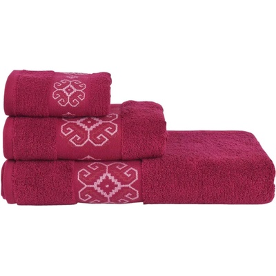 Png Панагюрище Хавлиена кърпа Шевица 70/140 см бордо