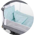 Chipolino Спален комплект за мини кошара Chipolino - Падаща звезда, Мента (KOSCLOSET0244MFS)