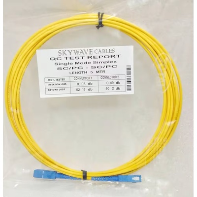 V-Store Пач корд SC-PC/SC-PC SM SX 5m (Patch Cord SC-UPC/SC-UPC 5m)
