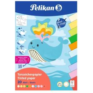 Herlitz Pelikan: Комплект картон за ръкоделие - 20 бр. , 23 x 33 см, пастелни цветове (00101592)