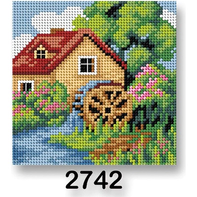 VTC Vyšívací předloha 70244 2742 krajinka jaro zelená 15x15cm – Zbozi.Blesk.cz