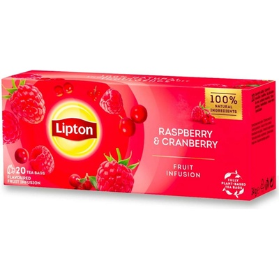 Lipton Fruit Infusion ovocný čaj maliny a brusinka 20 x 1,6 g