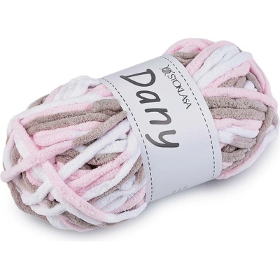 Pletací žinylková příze Dany 100 g Varianta: 1 růžová nejsv. béžová světlá, Balení: 1 ks 60672/156957/281781
