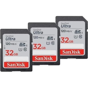 SanDisk Ultra SDHC 32GB C10/UHS-I/U1 3Pack (SDSDUN4-032G-GN6IM)
