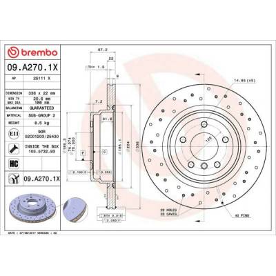 Brzdový kotúč BREMBO XTRA LINE - Xtra 09.A270.1X