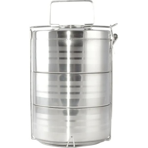 PerfectHome Кутия за обяд от неръждаема стомана от 3 части 1, 8 л 54035 (15717)