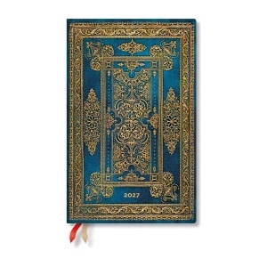 Paperblanks 2027 Blue Luxe Maxi Horizontal Hardcover 12-Month Weekly Planner, 160pg, 100gsm by Paperblanks (Luxe Design)