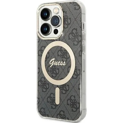 GUESS Кейс Guess IML 4G MagSafe за iPhone 15 Pro, черен (3666339194567)