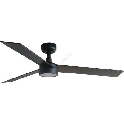 Faro Barcelona FARO 34298WT1S-LED Димиращ вентилатор RUDDER L 18W/230V CCT Ø132 cm кафяв/черен WT + дистанционно (FA34298WT1S)