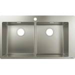 Hansgrohe Кухненска мивка Hansgrohe S51 от неръждаема стомана 86.5x50 см (43303800) Мивка за вграждане