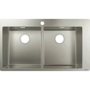 Hansgrohe Кухненска мивка Hansgrohe S51 от неръждаема стомана 86.5x50 см (43303800) Мивка за вграждане