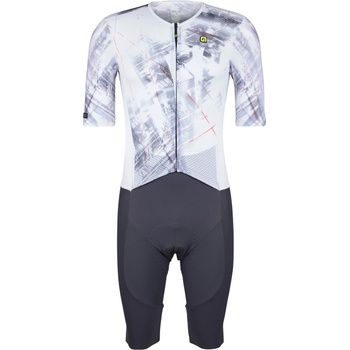 Alé Мъжки скин за колоездене Alé PR-E Mirror Skinsuit Cycling skinsuit - White (002-3384-0215)