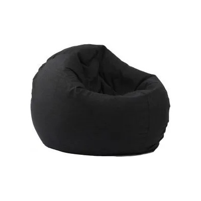 Pufrelax Калъф за пуф, 210л. , Relaxo - Eerie Black, (Не съдържа пълнеж), Гама Premium